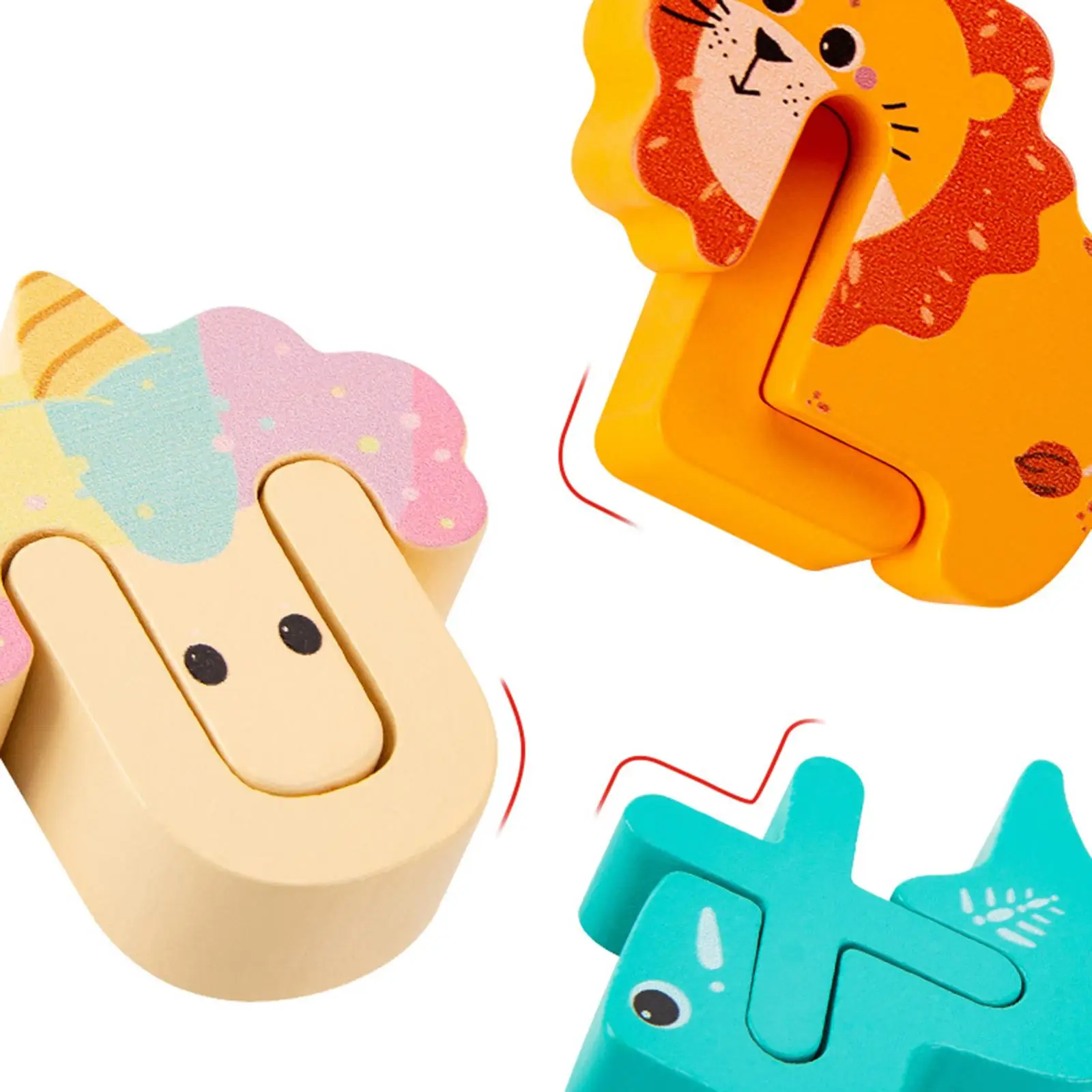 Blocks Toys Building Blocks Matching Game Cute Animal Puzzle for Boy Girls