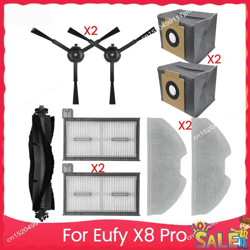 

BOFO для робота Eufy X8 Pro, боковая щетка, фильтры, тряпки для швабры, тряпки для пыли, запасные части для пылесоса, аксессуары