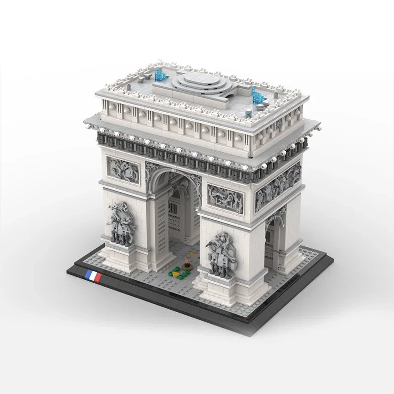 4329 Uds. MOC edificios de escenas famosas Francia Arco De Triunfo bloque De construcción Modular Castillo arquitectura modelo ladrillo juguetes regalos para niños