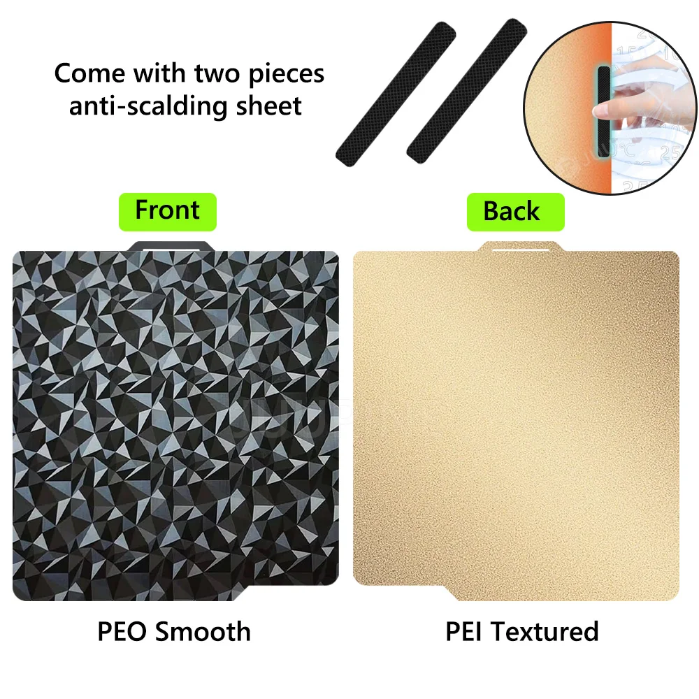 3DPLady Dubbelzijdige PEO + PET + PEI Bouwplaat – 257x257 Mm, Compatibel Met Bambu Lab P1P En X1 Carbon (zonder QR-code)