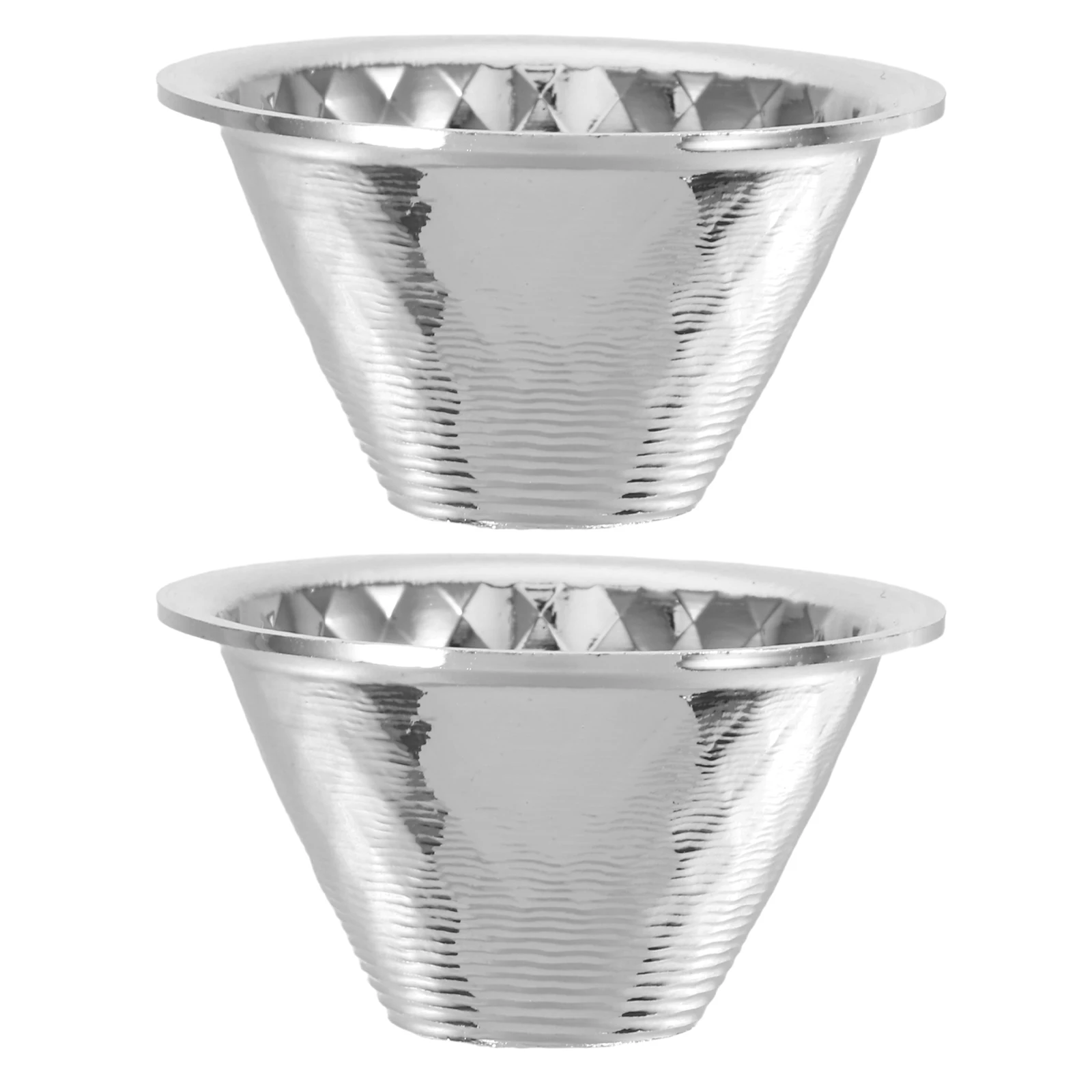

2pcs Spotlight Cover Aluminum Reflector Lamp Flashlight Repairing Diffuser Plate Cup Lighting Fixture Shade Replacement LED