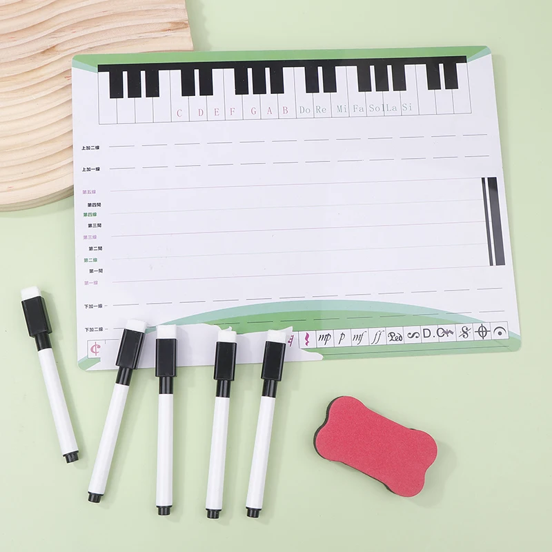 

Erasable Music Staff Piano Practice Board Musical Note Whiteboard Music Staff Erasable Plastic Board Staff Board For Teaching