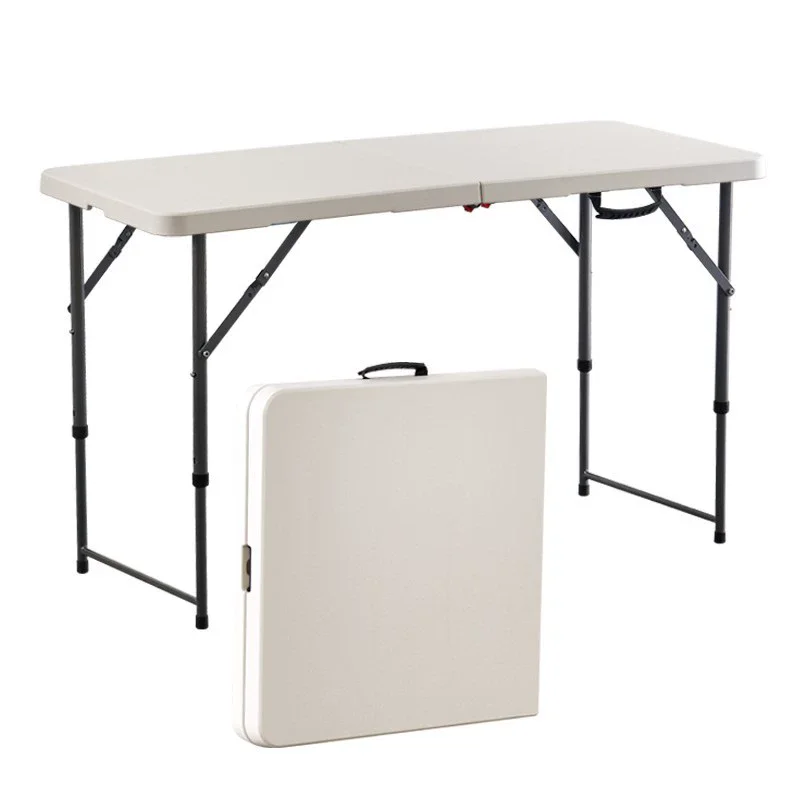 1.2M 1.5M 1.8M Height-Adjustable Folding Table Event Outdoor Camping Desk Garden Booth Party Long Table