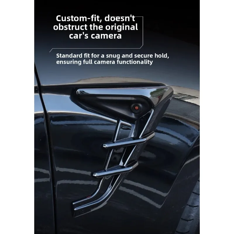 

For Tesla Model3/Y/Refresh 3/Refresh Y/YL Universal Leaf Camera Cover Thunder Side Standard DecorationCar Decoration Accessories