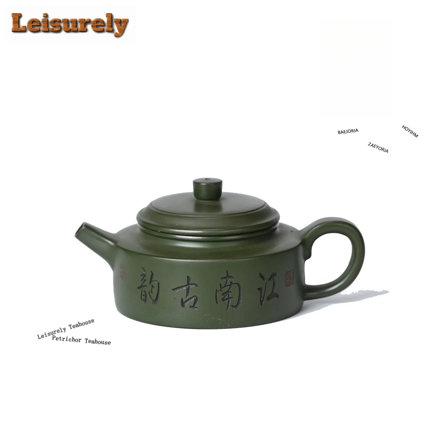

190ml Elegant Yixing Purple Clay Teapots Handmade Scribing Pot Raw Ore Green Mud Kettle Zisha Tea Set Tea Ceremony Accessories