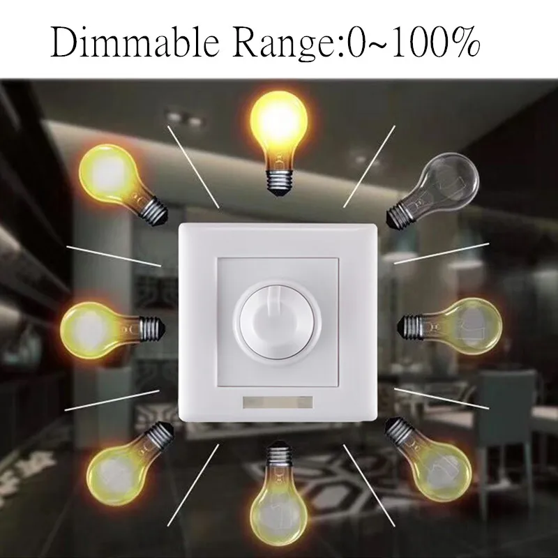 1PCS High Voltage Infrared 14-Key Triac Dimmer Remote Knob Led Dimmer Switch AC110V ~ 240V for Dimmable Bulb