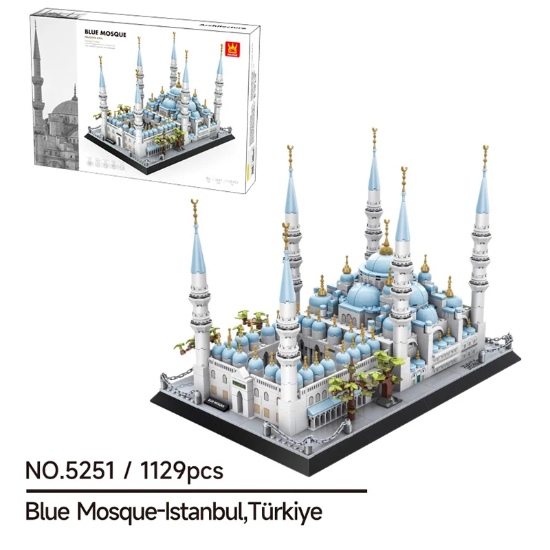 1463PCS Creativo Sheikh Zayed Grande Moschea-Abu Dhabi Building Blocks Architettura Costruzione di Mattoni Giocattolo Regalo Per I Bambini Adulti