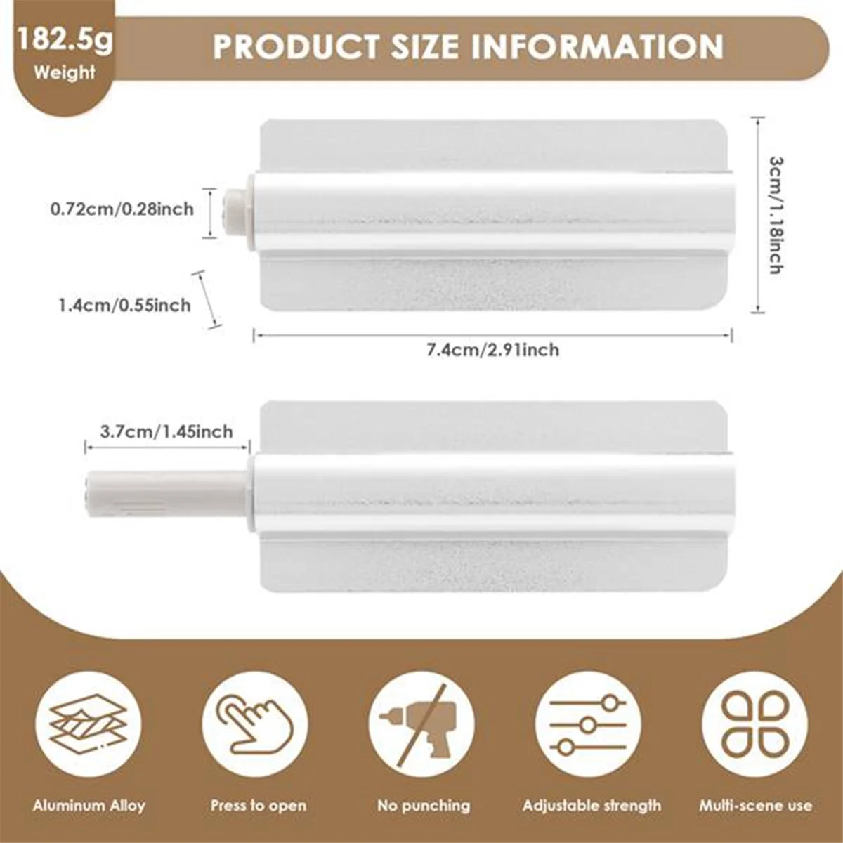 BISMZ 6 Pcs Magnetic Push Latch Catch for Cabinet Door, Push to Open Door Latch, Double Cabinet Magnetic Catch for Cabinet