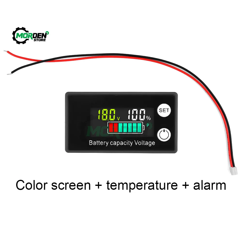 DC8-100V Battery Capacity Indicator LCD Digital Meter Lead-acid Lithium LiFe PO4 Voltage Tester for Car Battery Tester