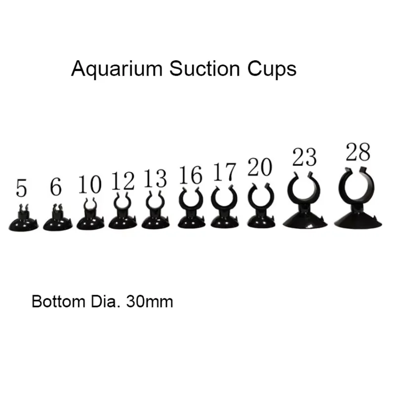 Aquarium Suction Sucker Cup 5mm-28mm Air Line Pipe Tube Hose Wire Holder Fish Tank Accessories