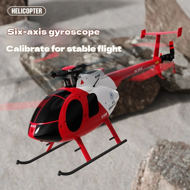 Ferngesteuerter Hubschrauber, bürstenloser Motor im Maßstab C189, vierkanalige Simulation, leuchtende Version, doppelter bürstenloser Rc-Hubschrauber