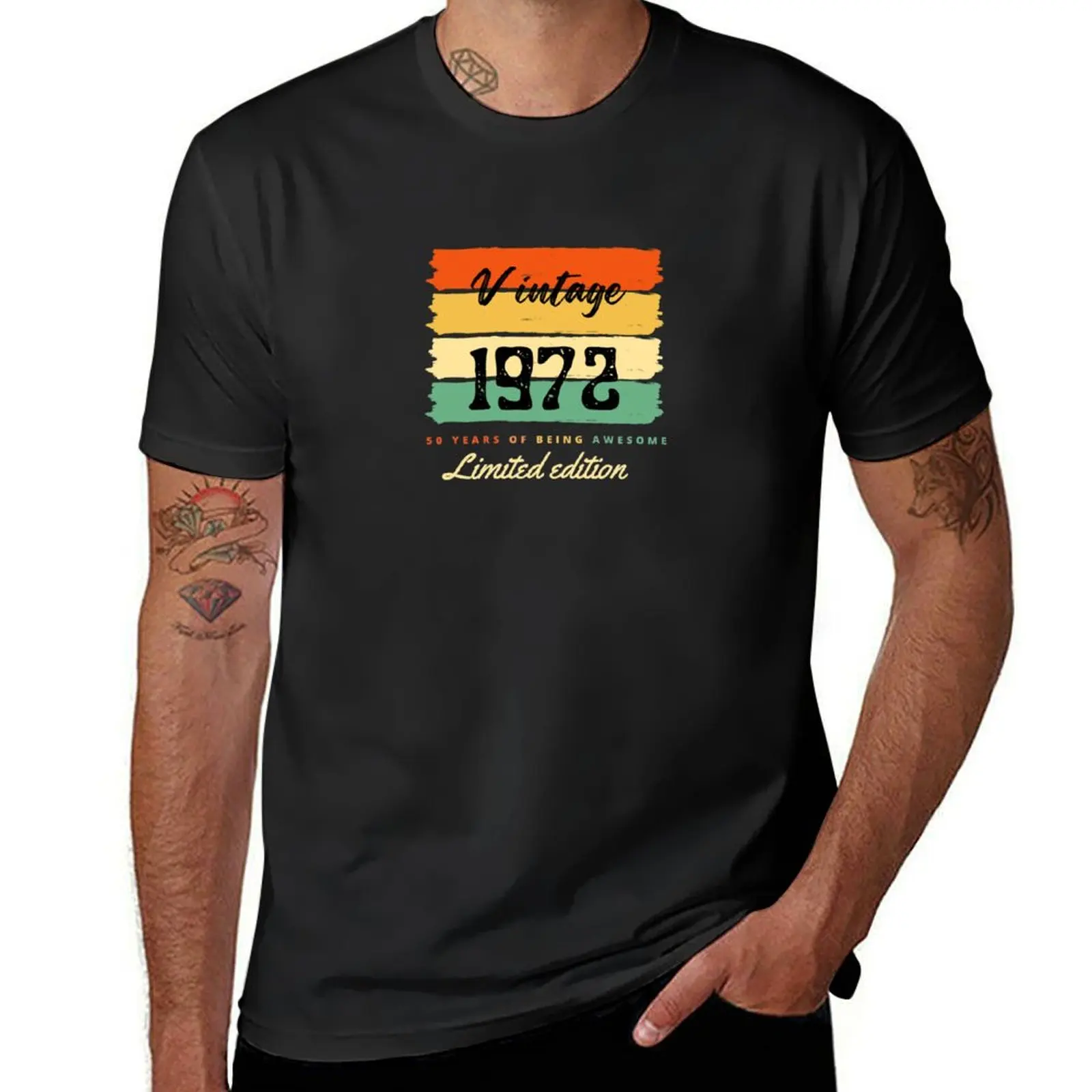 

Made In 1972 Limited Edition 50 Years Of Being Awesome T-Shirt anime sublime Short sleeve tee men