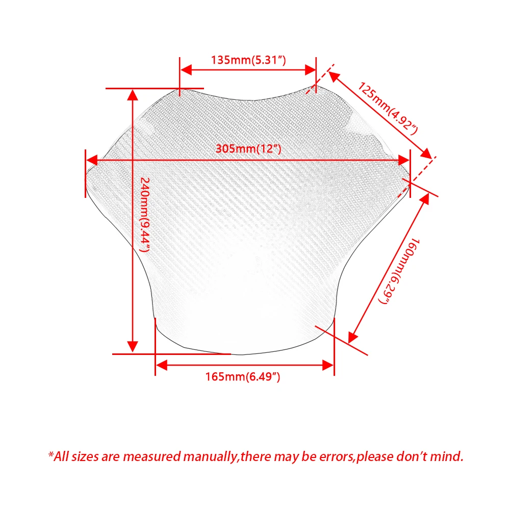 Real Carbon Fiber Gloss Fuel Gas Tank Protector Cover Pad Fit For Yamaha YZF R6 YZF-R6 2008 ‑ 2012 Motorcycle Decor Accessories