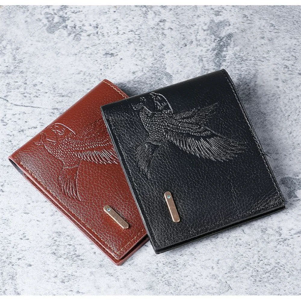 2025 الإبداع النسر نمط المحفظة الرجال لينة محفظة من البولي يوريثين رقيقة محفظة محفظة نسائية للعملات المعدنية للطلاب حامل بطاقة الهدايا