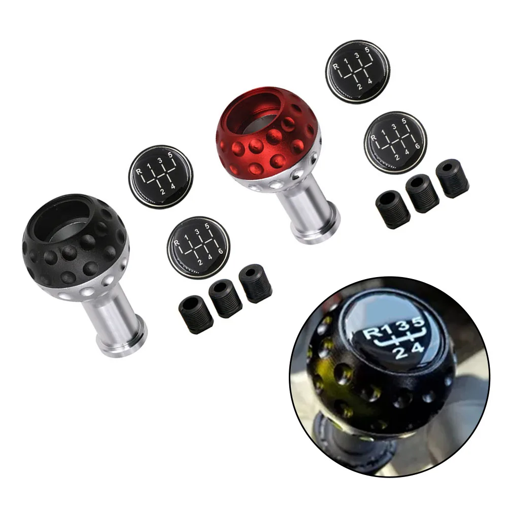 

For Scirocco For Jetta For Golf 5/6 Speed Gear Shift Knob Tran Head Knob Adapter With 3 Adapters & 2 Sticker