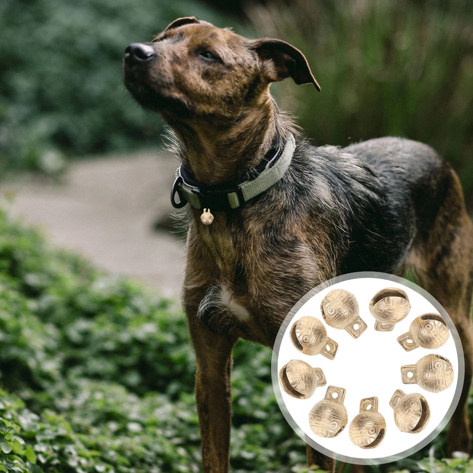 

10Pcs Tiger Head Copper Bell 14mm Retro DIY Jewelry Accessories Loud Sound Anti- Ornaments Cow Horse Sheep Goat