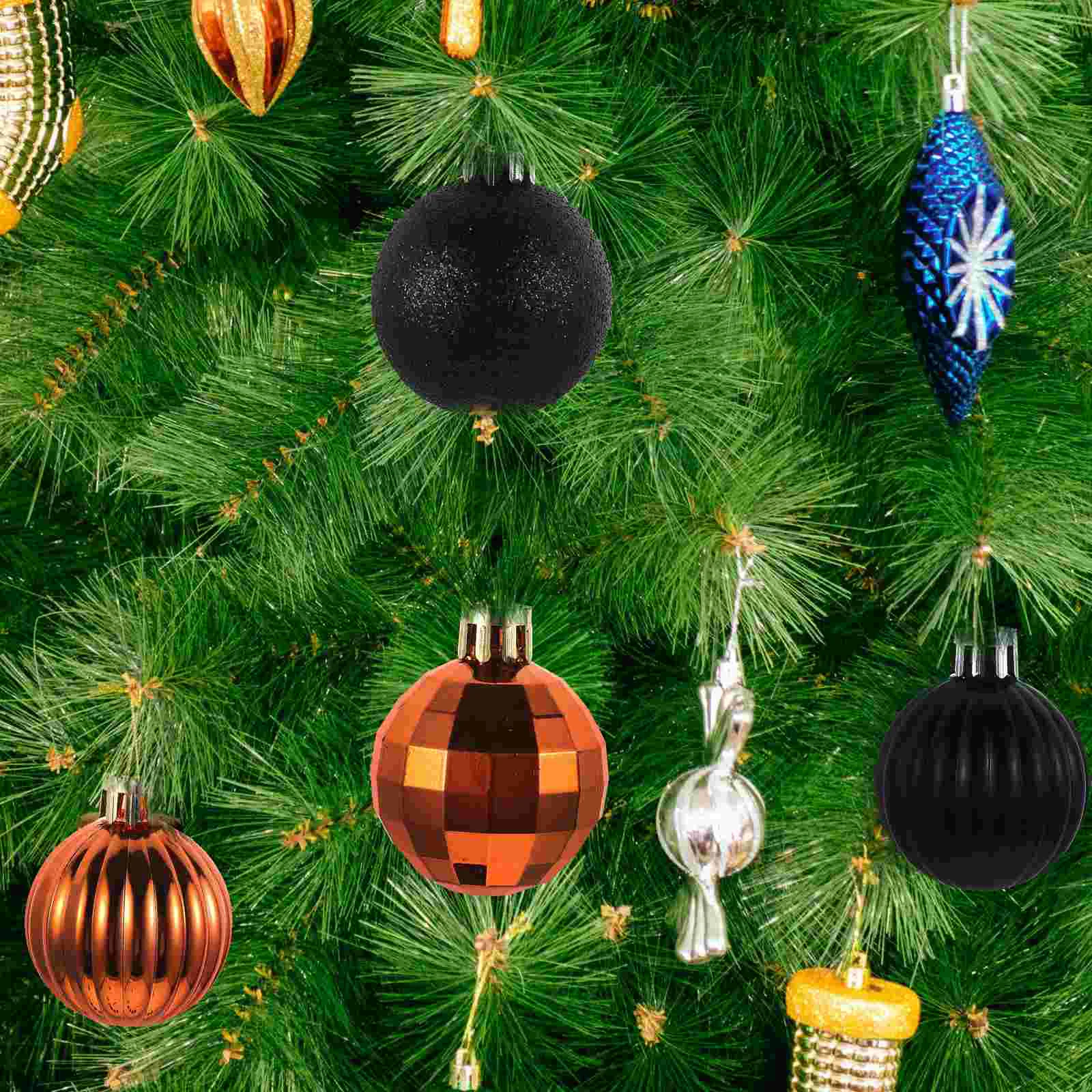 68 Pcs Halloween Christmas Ball Hanging Decorations Balls Supplies Wedding Tree Pendants Ornaments Plastic Decorative