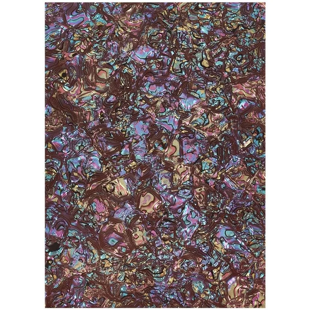 8x12 Inch Abalone Shell Stickers Sheet Self Adhesive PVC Vinyl Sheets 3D Glimmer Shell Stickers Wraps Iridescent Black Decals