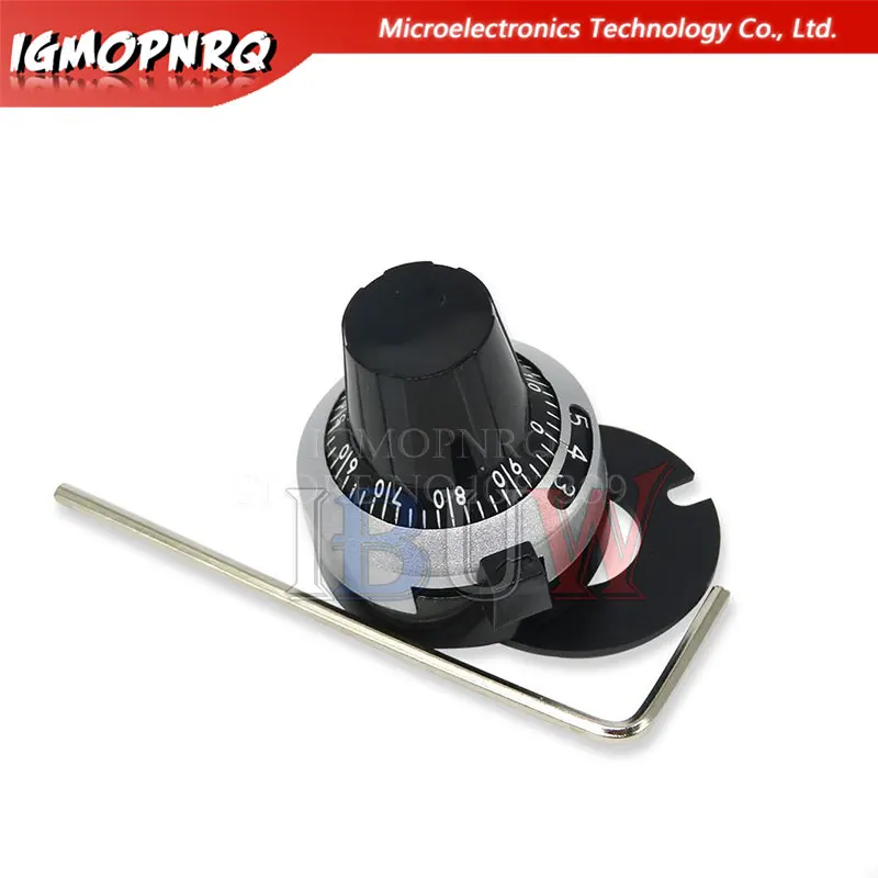 Perilla de potenciómetro de escala de precisión IBUW, 1 piezas, 3590S, 6,35mm, 4mm, equipado con potenciómetro de giro múltiple