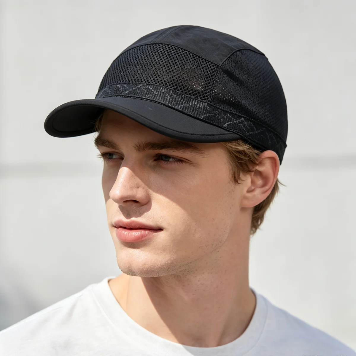 Big Size Summer Spring Short Brim Mesh Baseball Cap Men Women Breathable Dad Hat Adjustable Solid Trucker Style Low Profile Caps