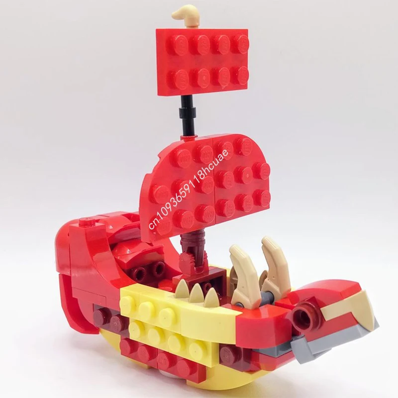 ตัวต่อ MOC เรือมังกร 85 ชิ้น ชุดประกอบ DIY ท้าทายสำหรับผู้สร้างขั้นสูง ของขวัญคริสต์มาส