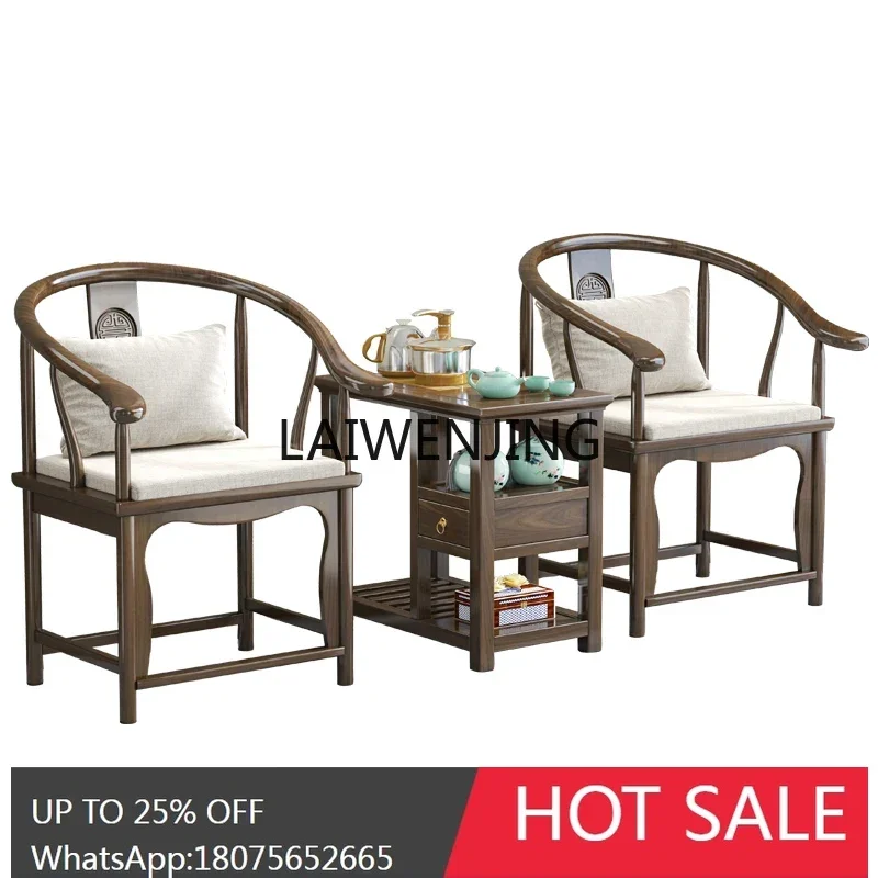 three-piece set of new Chinese coffee table and chairs Taishi chair