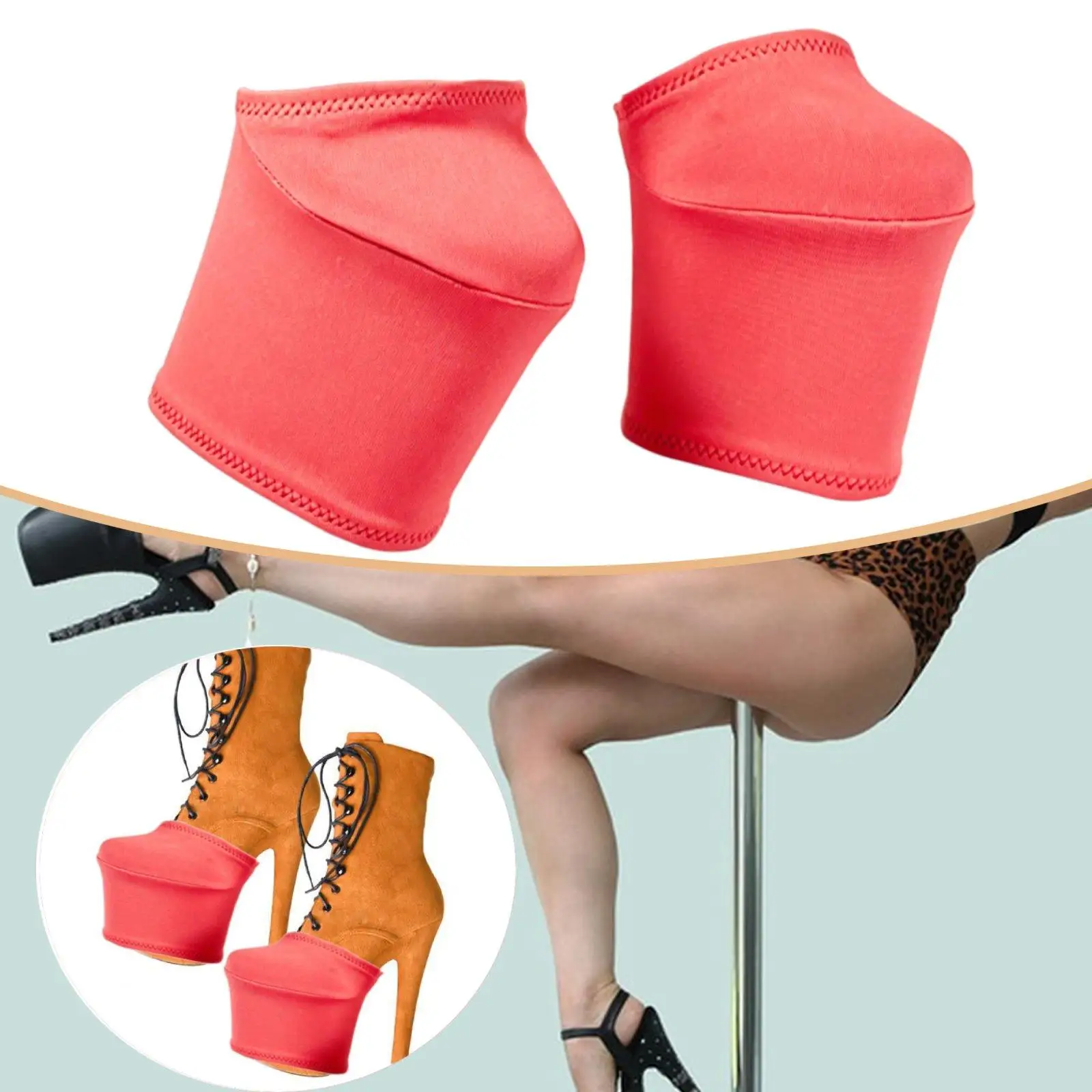 1 Pair Pole Dance Shoe Protectors High Heel Protector for 8 inch Heels Stripper Shoe Covers