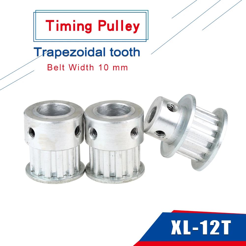 XL 12T Timing Pulley Bore4/5/6/6.35/7/8 mm Teeth Pitch 5.08 mm Aluminum Pulley Wheel Teeth Width 11 mm For 10 mm XL Timing Belt