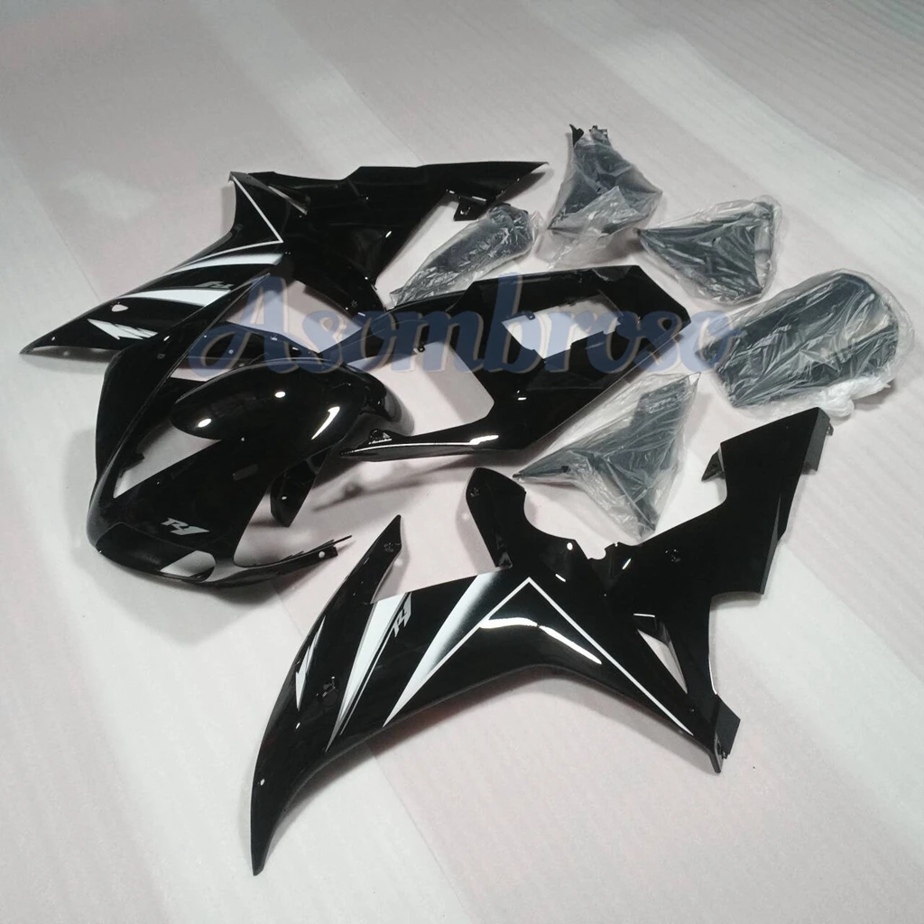 ZXMT Fairing kit Fit For Yamaha YZF R1 2002 2003 YZFR1 02 03 YZF1000 Gloss Black White Cowling bodykits