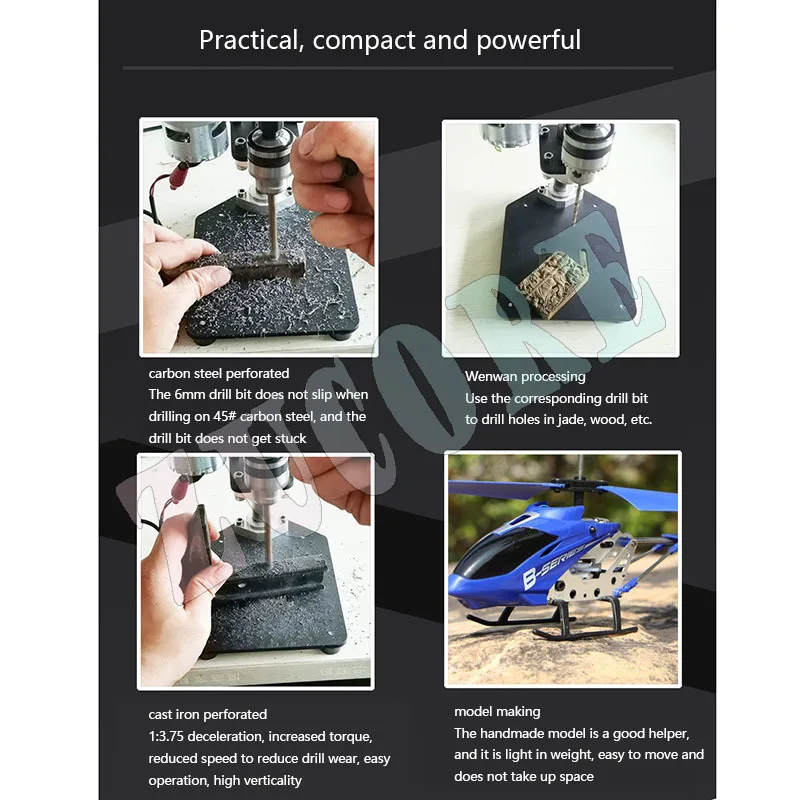مقاعد البدلاء الحفر الصغيرة المحمولة B10/B12 تشاك الحفر قوس 220 فولت الدقة المنزلية لتقوم بها بنفسك آلة الحفر متغيرة السرعة الدقة