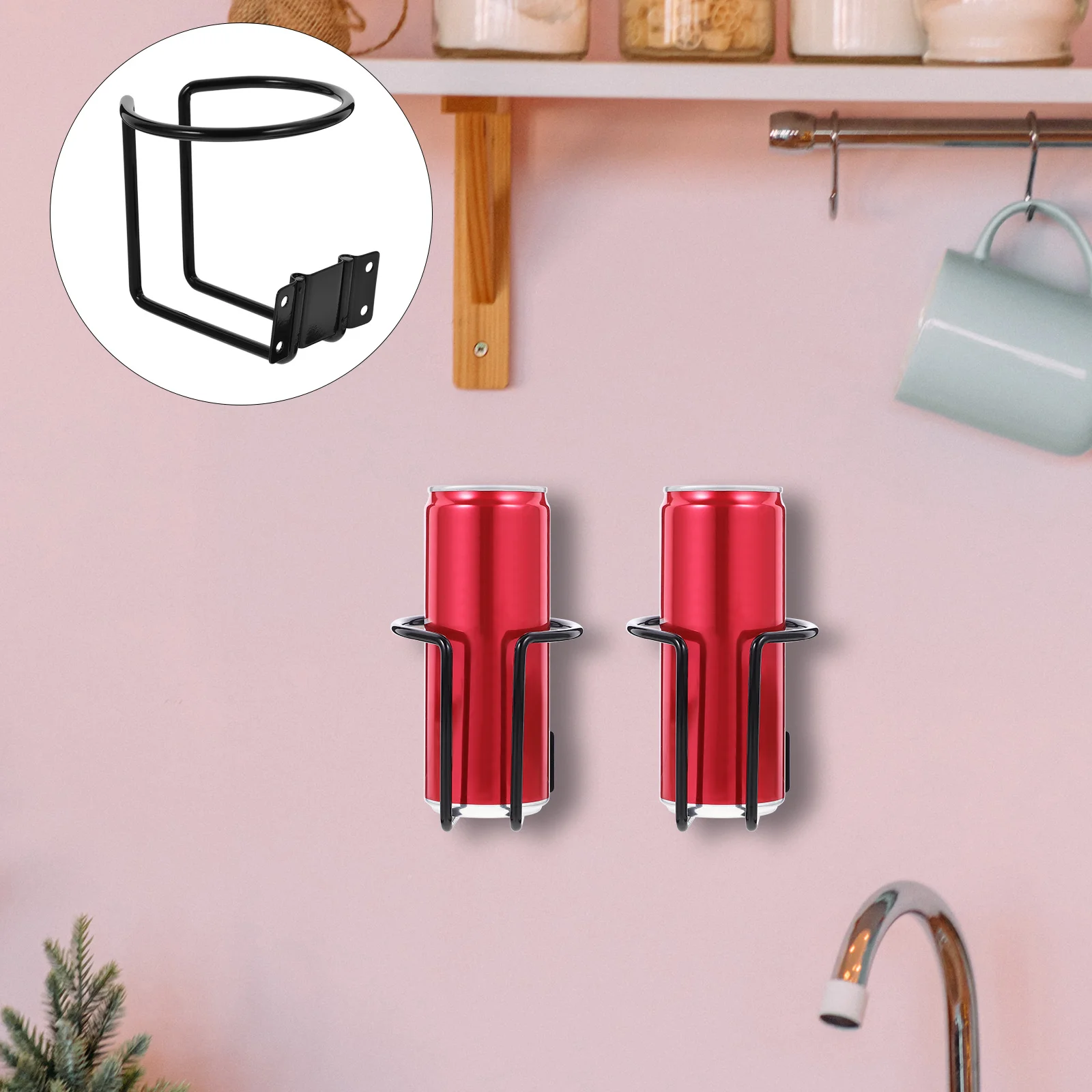 

2pcs Bike Water Bottle Cup Holder For Car Rv Boat Trailer Sturdy Iron Mount No Tools Marine Drink Holder Universal Fit