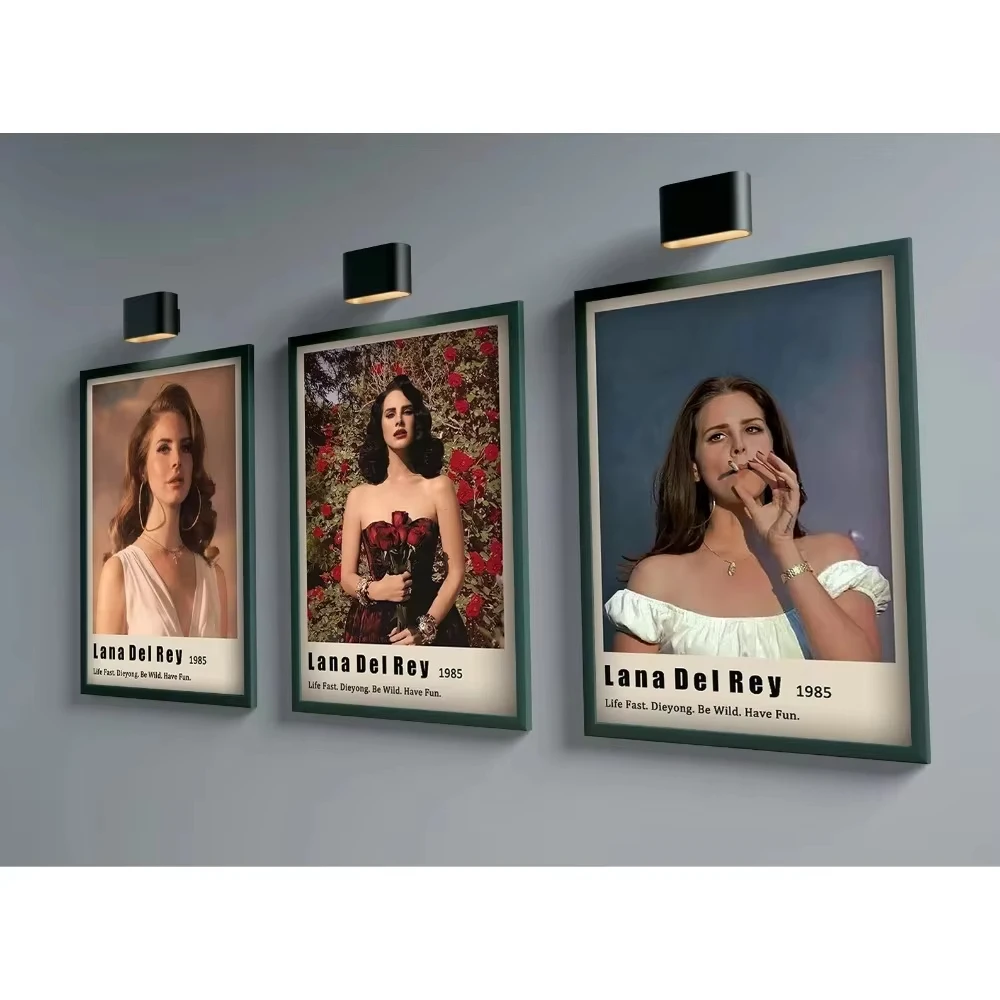 Lana Del Rey Poster Singer Lizzy Grant Aesthetic Music Album Rapper Hip Hop Movie Canvas Painting Wall Art Mural Room Decor