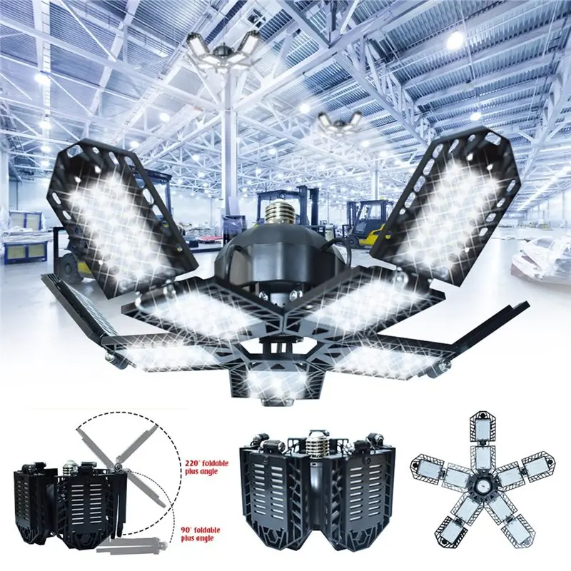 A01F-Industrial Light LED Powerful Garage Lamp 180W 15000 Lumen Foldable Work Lights For Home Room Warehouse Ceiling