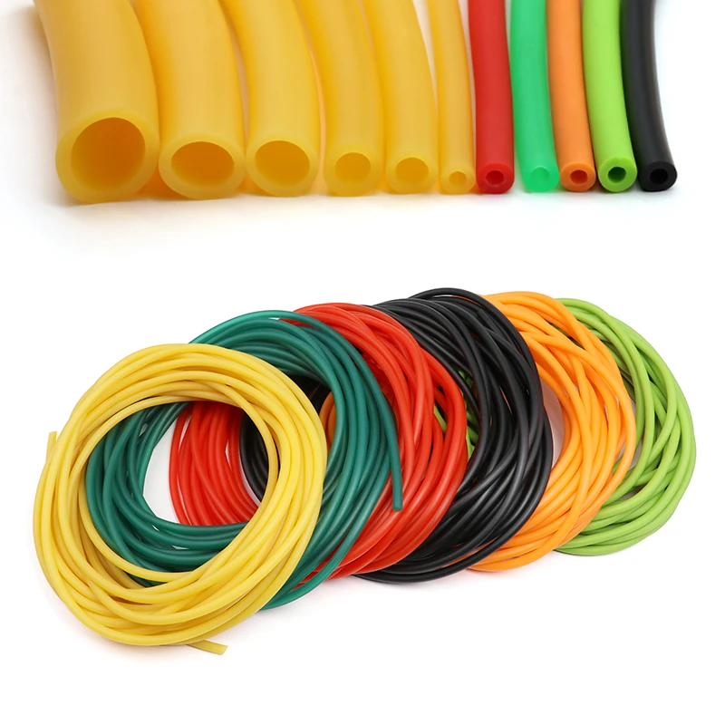 1 미터 자연 라텍스 고무 호스 ID 1.6/2/4/6/8/10/12/14/18mm 고탄성 밴드 새총 투석기 고무 튜브 장력 벨트