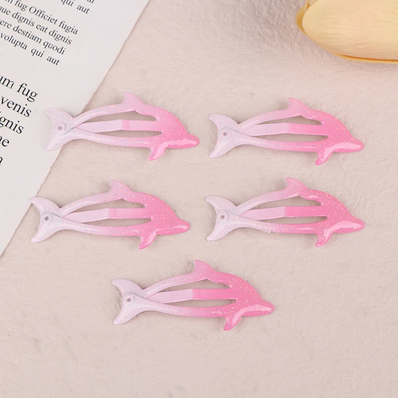 5 Stück bunte Glitzer-Delfin-Haarspangen für Mädchen, Frauen, Kinder, Urlaub, Party, Geschenk, Haarschmuck, Kopfbedeckung – Detail 13
