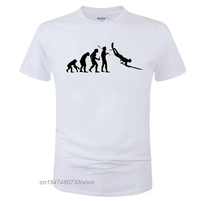 Evolution Spearfishing Spear Fish Scuba Dive Diving Fishing Print T Shirt Cotton Crew Neck Men Clothing Tees