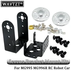 WAVTZT 1set 2 DOF Kit di montaggio sensore staffa servo Pan e Tilt corti per MG995 MG996R compatibile MG945 MG946R