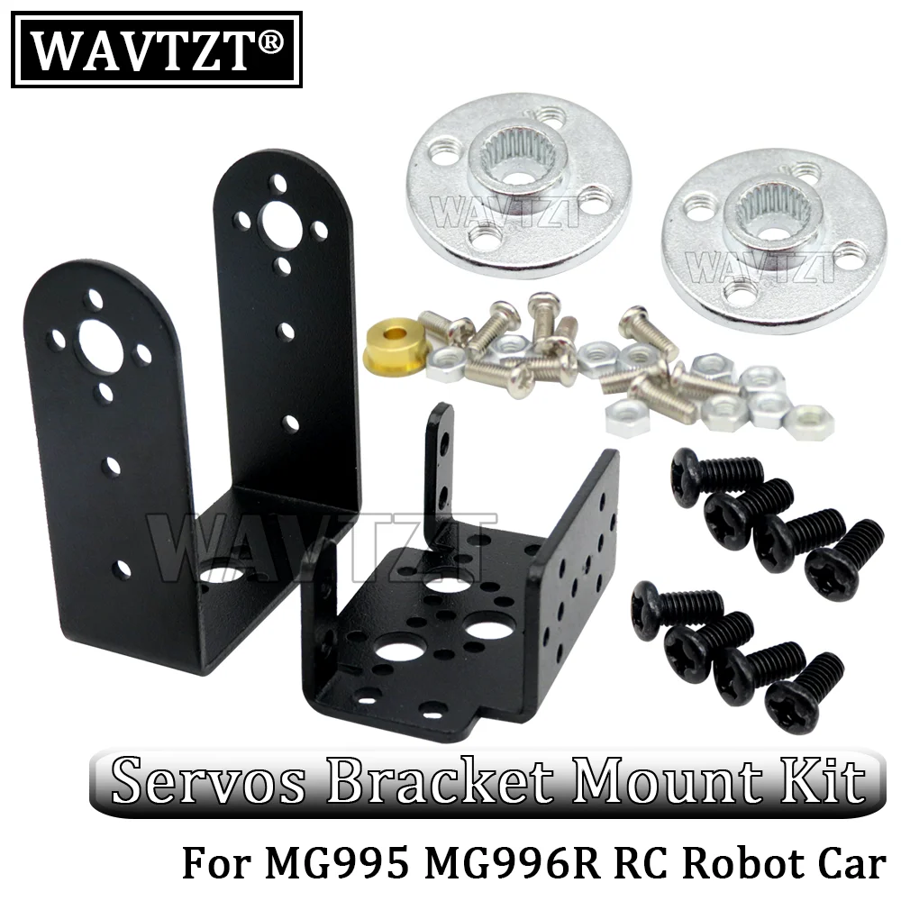 WAVTZT 1set 2 DOF Short Pan And Tilt Servos Bracket Sensor Mount Kit For Compatible MG995 MG996R MG945 MG946R