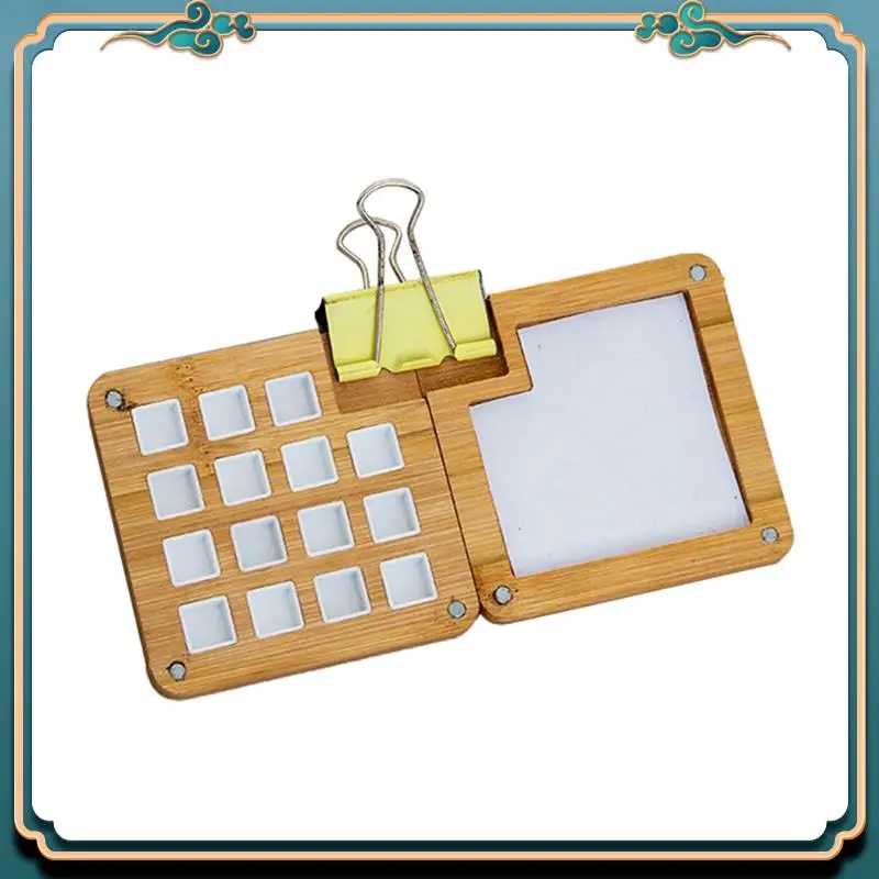 (Новинка) - Портативная акварельная палитра, мини-лоток для красок, коробка для художников, путешествий на открытом воздухе, альбом для рисования гуашью, прочный, легко использовать