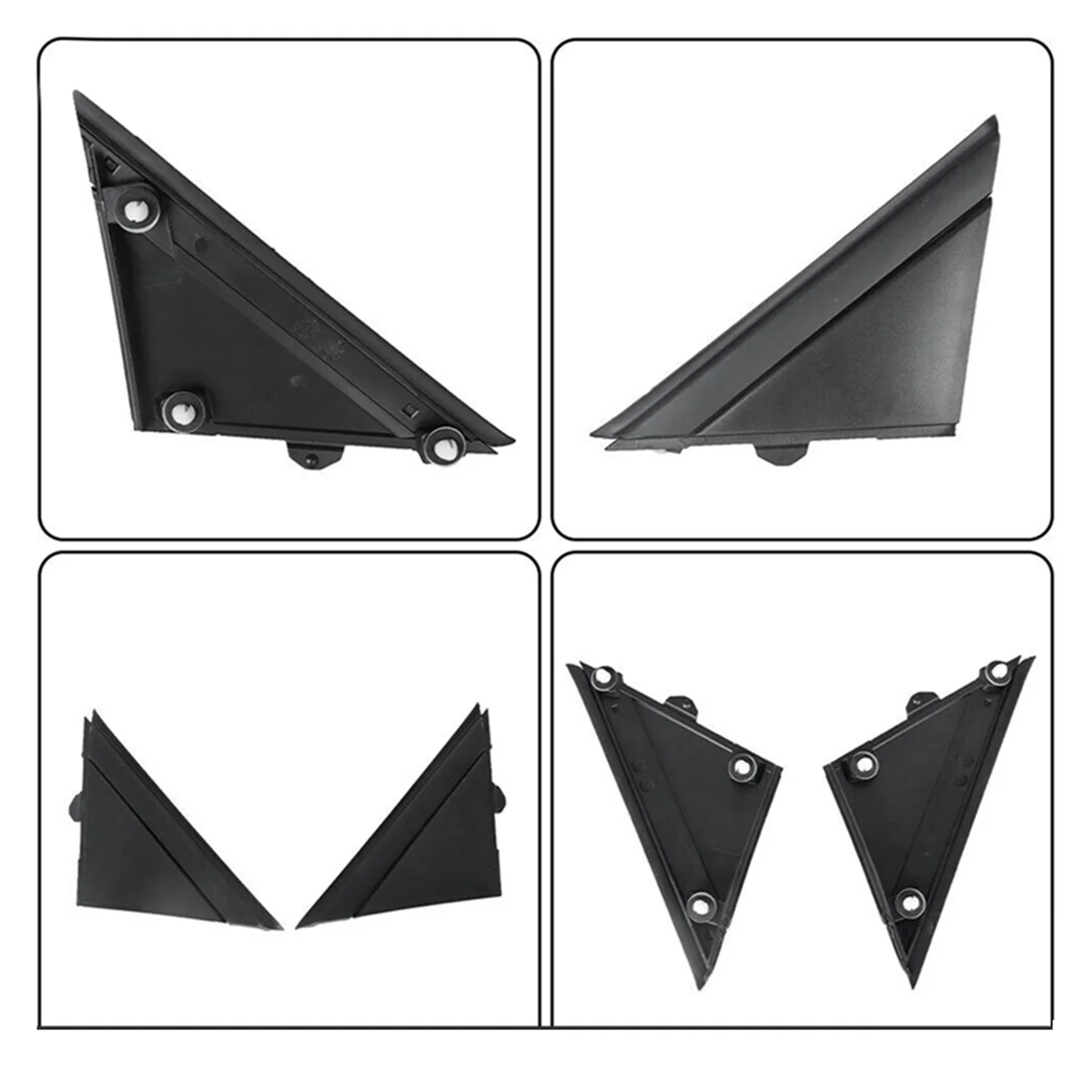 1Pair Car Rear View Mirror Triangle Plate for 2012-2019 1SH17KX7AA 1SH16KX7AA Front Pillar Corner Trim Cover