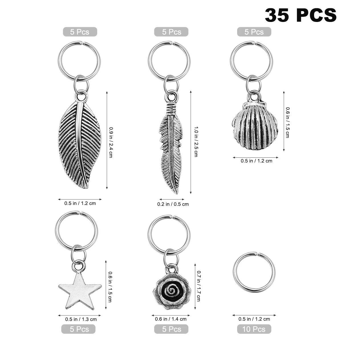 

Metal Round Buckle Accessories Braid Braids Cuffs Jewelry Set Retro Silver Copper Alloy Plated Anti Rust Hard Wearing Hair