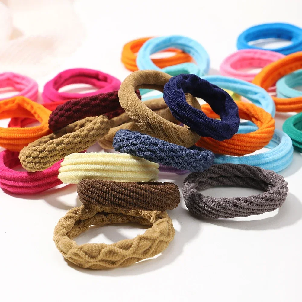 

12PCS Women Girls Simple Basic Elastic Hair Bands Ties Scrunchie Ponytail Holder Rubber Bands Fashion Headband Hair Accessories