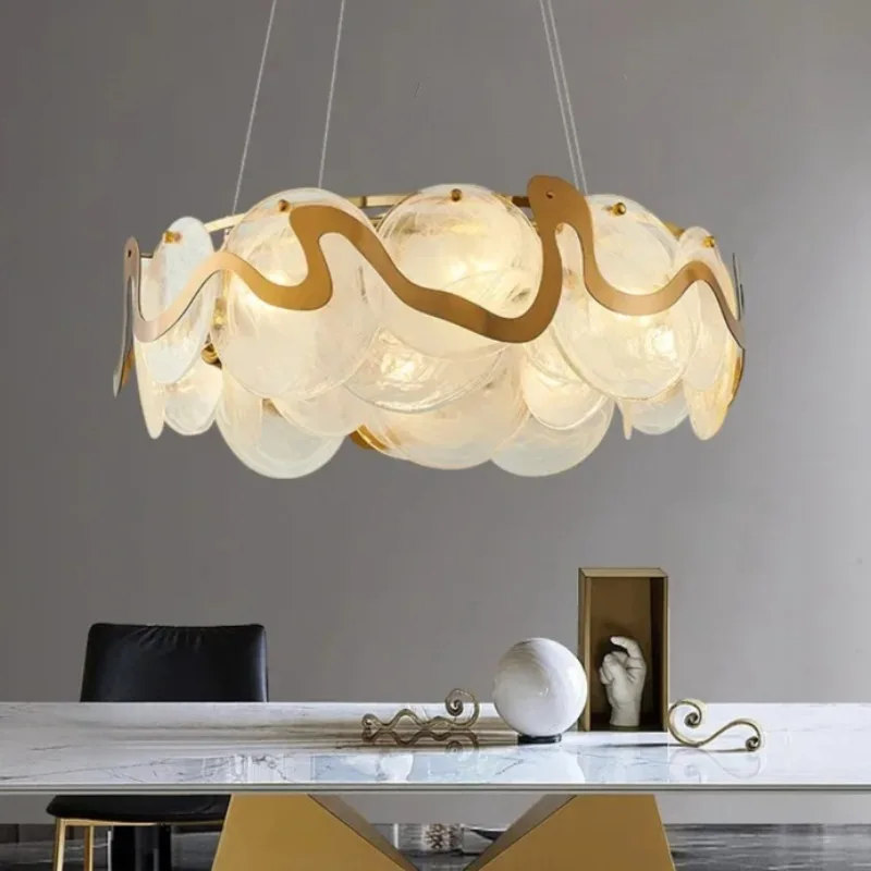 

Modern Luxury Crystal Chandelier Nordic Living Room Pendant Lamp For Villa Bedroom Indoor Decor LED Dining Room Hanging Lighting