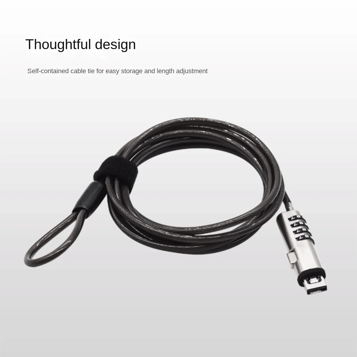 Laptop  lock Protective Anti Theft Cable USB Port  4 Digit Password  Laptop Lock Security SteelKeyless Office Notebooklock