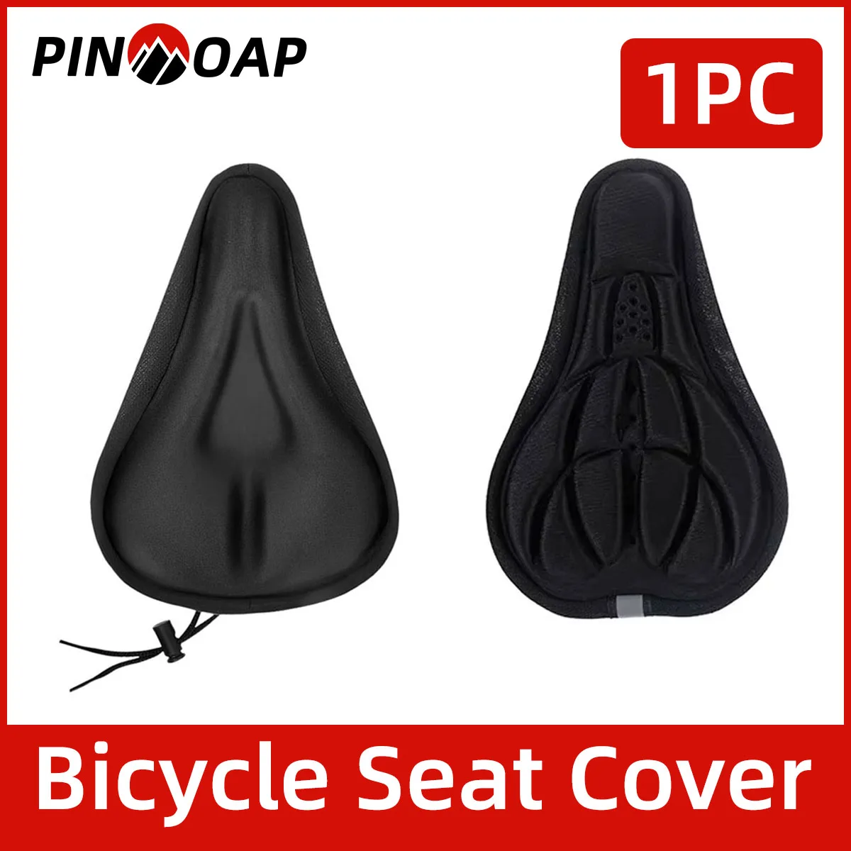 PINMOAP 1PC Bicycle Seat Cover Soft Comfortable Breathable Shock-Absorbing Outdoor Riding Seat Cushion Riding Accessories