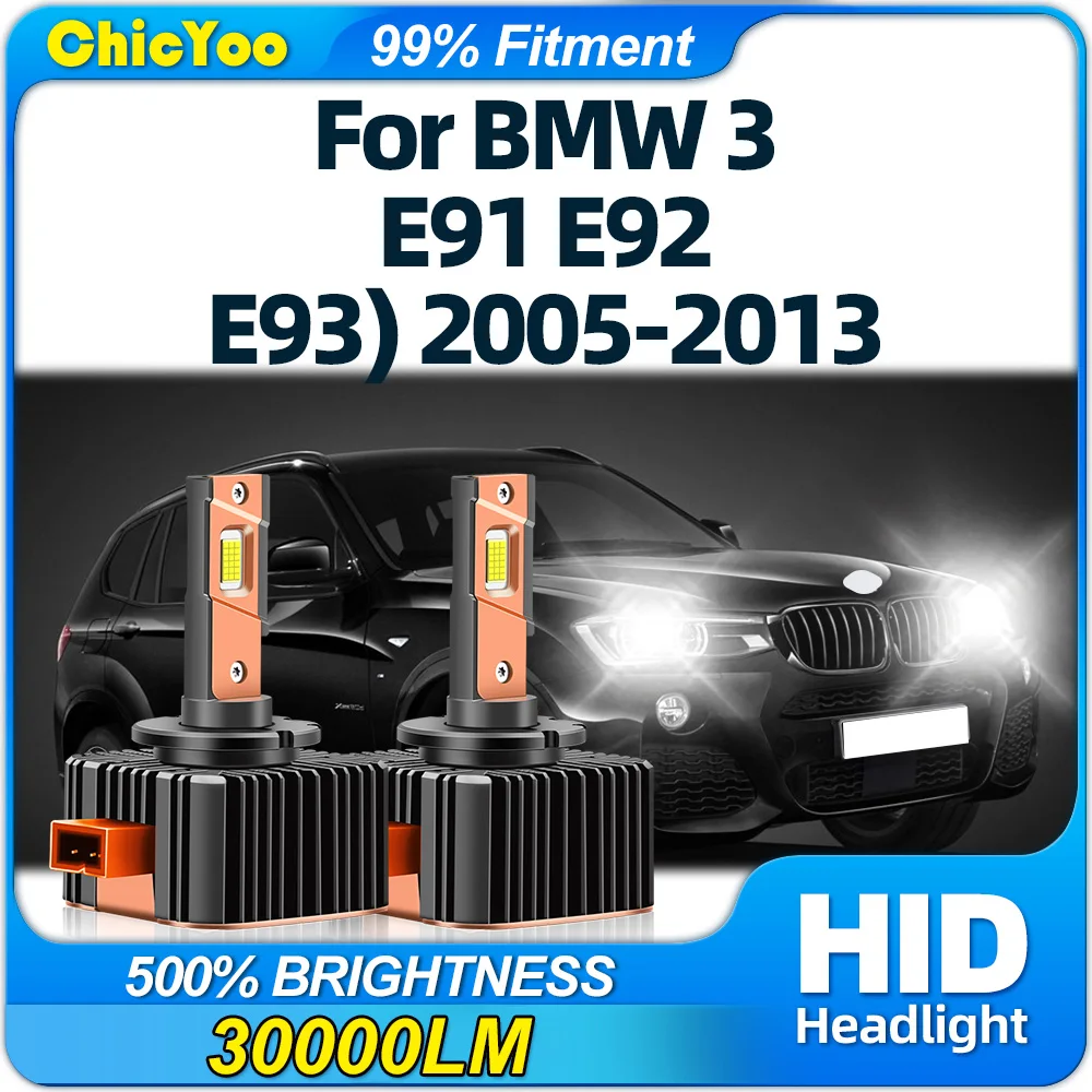 LED Headlights Bulb 30000LM Turbo Car Lights 6000K HID Xenon Lamps 12V Plug&Play For BMW 3 (E90 E91 E92 E93) 2005-2011 2012 2013