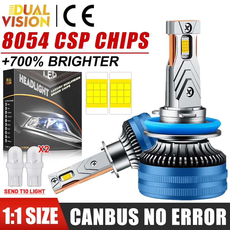 

H7 LED 12 В 1500 Вт H4 H11 Автомобильные фары H3 H8 H1 HB3 9005 HB4 9006 9012 HIR2 H9 18 шт. 8054 CSP K5C Turbo Canbus Комплекты автоматического освещения