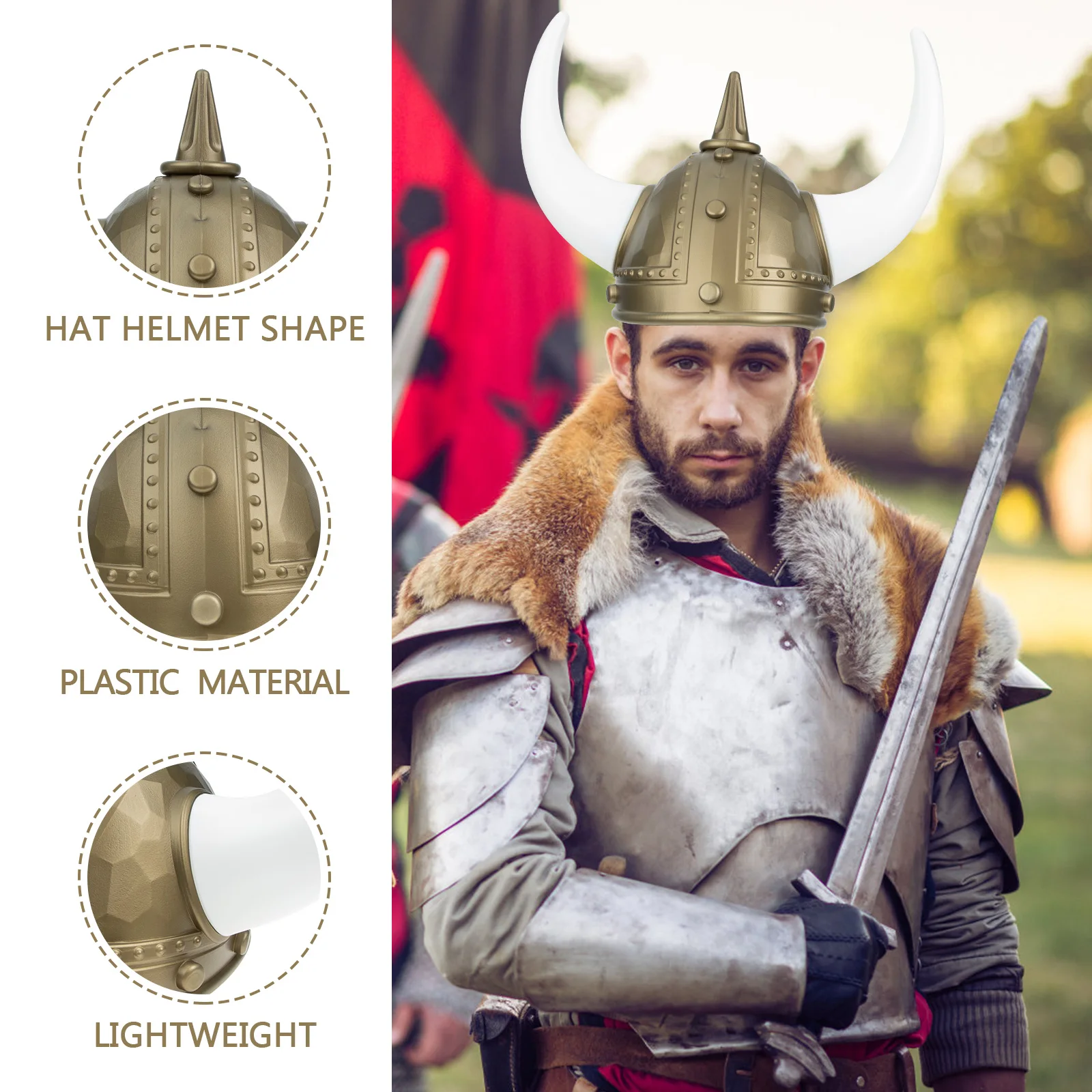 Ox Hoorn Middeleeuwse Viking Dier Hoed Volwassen Ox Hoorn Hoed Hoofddeksels Halloween Party Cosplay Kostuum Prop Decor