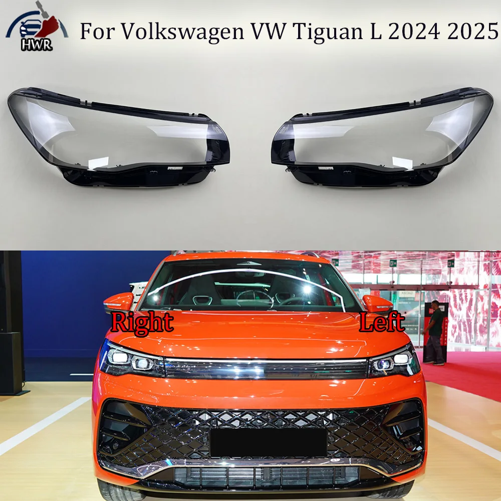 

Transparent Headlight Cover For Volkswagen VW 2024 2025 Tiguan L Lampshade Shell Headlamp Housing Durable Lens Plexiglass