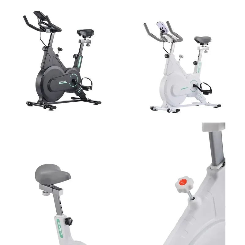 Heavy Duty Steel Indoor Cycling Bike LCD Screen Magnetic Resistance-Smooth Stationary Exercise Bike for Full Body Cardio